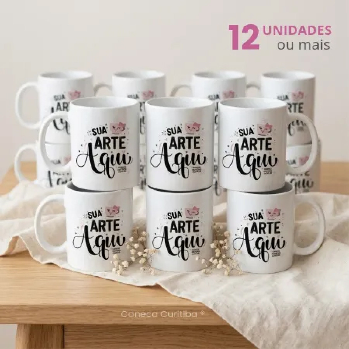 Caneca Cerâmica Branca Atacado - Personalize com sua Foto ou Frase Caneca Cerâmica Branca Atacado - Personalize com sua Foto ou Frase