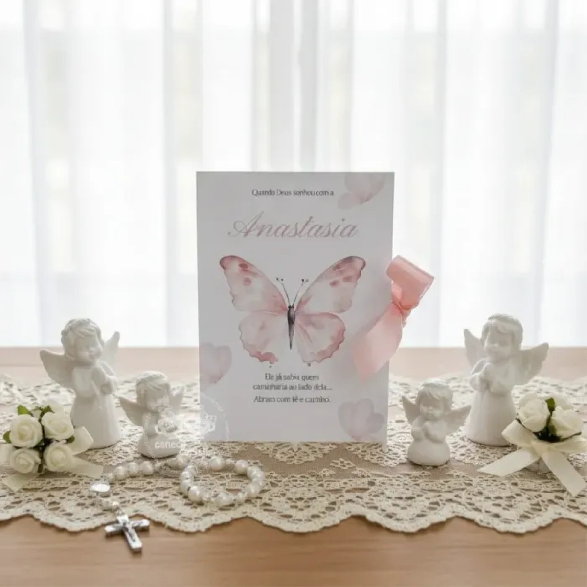 Livro Convite Padrinhos de Batismo - Luxo Offset 240g