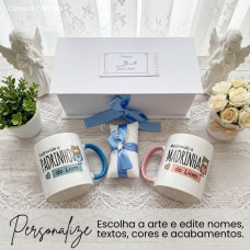 Caixa Convite Padrinhos de Batismo com Alças Coloridas Caixa Convite Padrinhos de Batismo com Alças Coloridas