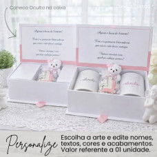 Convite para Padrinho e Madrinha de Batismo com Canecas e Quebra-Cabeça (01 unidade) Convite para Padrinho e Madrinha de Batismo com Canecas e Quebra-Cabeça (01 unidade)