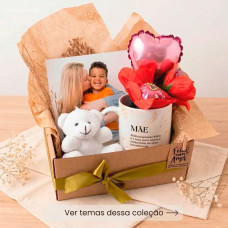 Kit Mãe Caixa Presente com Caneca e Azulejo Personalizado Kit Mãe Caixa Presente com Caneca e Azulejo Personalizado