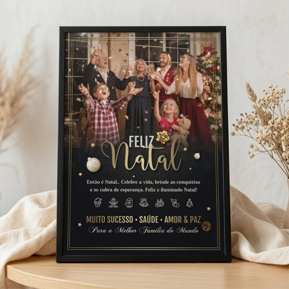 Quadro Natal Personalizadas com Foto e Nome 