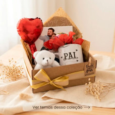 Kit Pai Caixa Presente com Caneca e Azulejo Personalizado