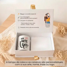 Caixa Cartonagem Luxo com Caneca Personalizada Caixa Cartonagem Luxo com Caneca Personalizada