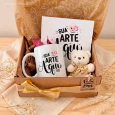 Kit Presente Personalizado Caneca, Azulejo e Ursinho Kit Presente Personalizado Caneca, Azulejo e Ursinho