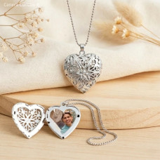 Relicário Coração com Foto Personalizada Relicário Coração com Foto Personalizada