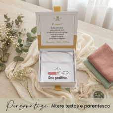 Caixa Revelação Gravidez com Body, (Pai, Avós, Vovó, Titios, Primos) Personalizado Caixa Revelação Gravidez com Body, (Pai, Avós, Vovó, Titios, Primos) Personalizado