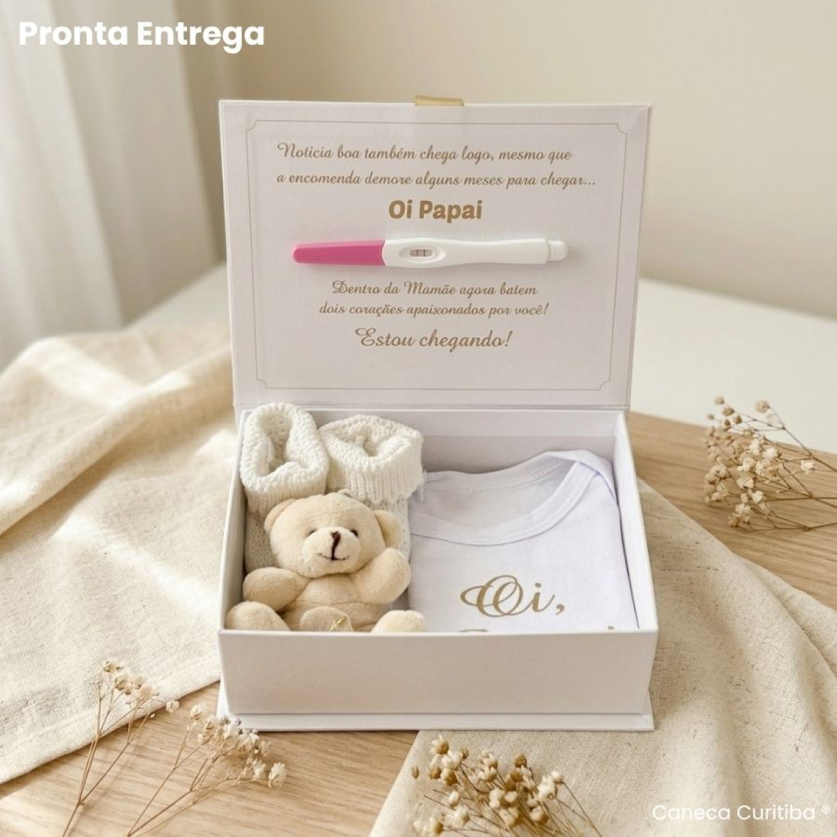 Caixa Revelação de Gravidez para o Pai Pronta Entrega